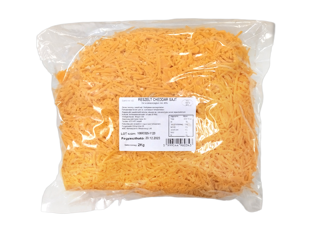 Reszelt Vörös Cheddar sajt 2 kg