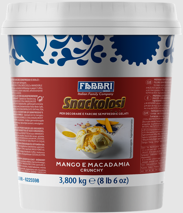 FABBRI Mangó és makadámia diós Ropogós Snackoloso 3,8kg