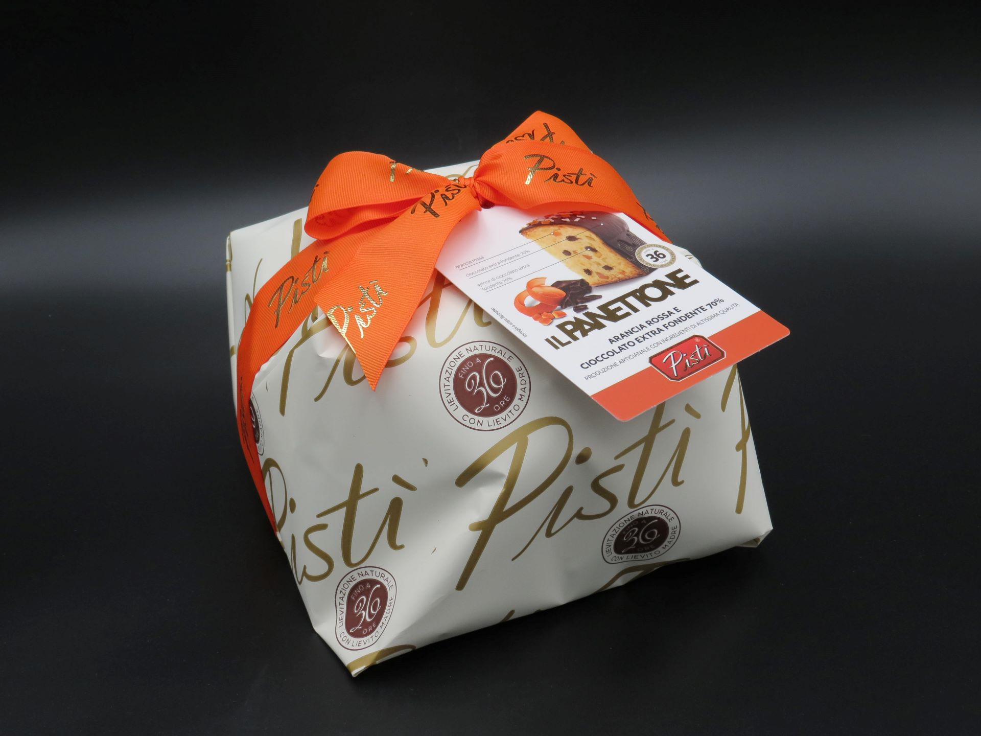 Pisti panettone naranccsal és étcsokoládé dar.750g