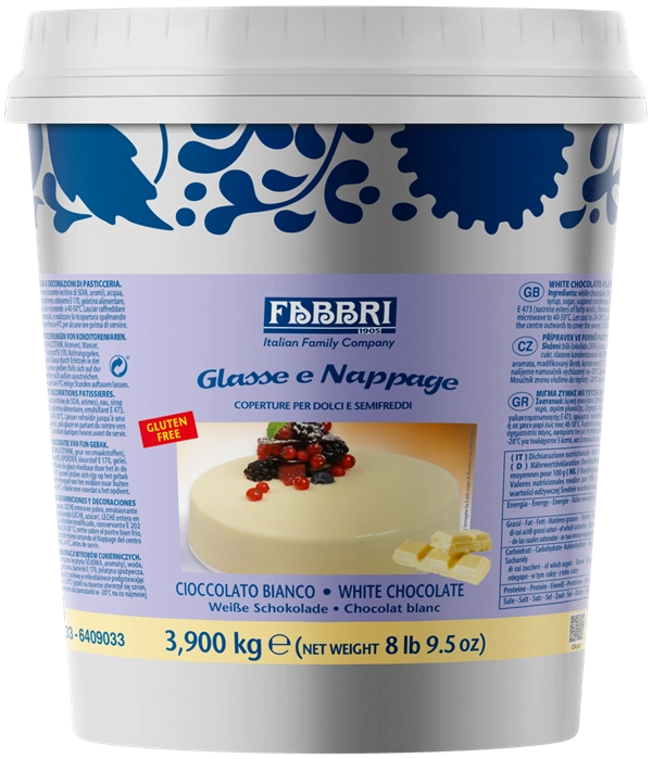 FABBRI tükörzselé fehér csokoládé 3,9 kg