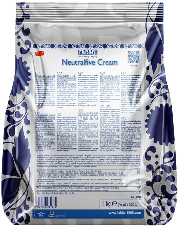 FABBRI NEUTRALFIVE KRÉM 1kg