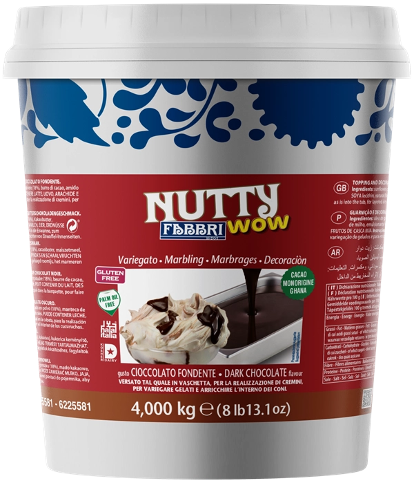FABBRI Nutty WOW étcsokoládés variegato 4kg